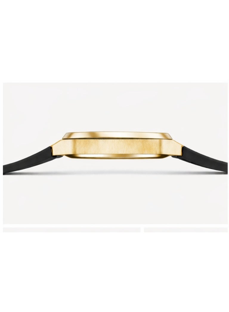 FG UNITED Mens Thin Design Gold Tone stainless steel case silicone strap watch 41mm - FG7002 - Image 3